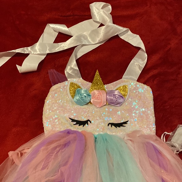 Girls unicorn tulle dress (lights up please read the description) - Picture 2 of 5